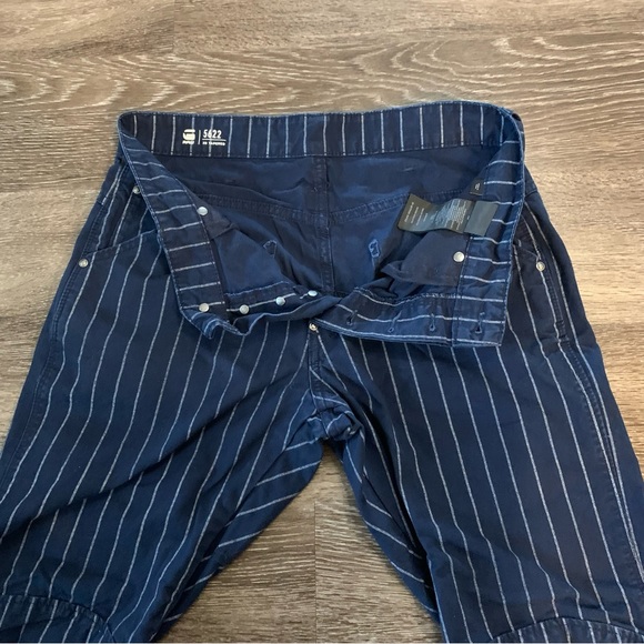 G-Star Raw Men’s 5622 Elwood 3D Tapered Navy Pinstripe Jeans 30x32 - Picture 11 of 14